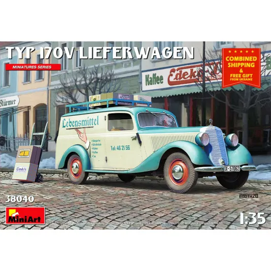 Miniart 38040 - 1/35 TYP 170V LIEFERWAGEN Plastic model kit 122 mm