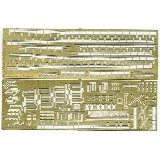 Photo-Etched for Orel 278/1 Tower gunboat Flurry 1/200 Navy Russia 1910