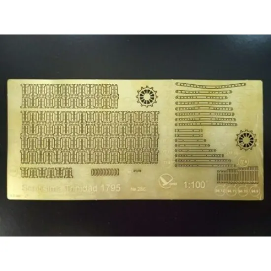 Photo-Etched for Orel 286/1 Battleship rank Santisima Trinidad 1/100 Navy Spain, 1795