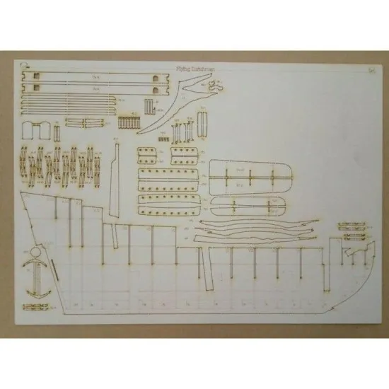 Laser Cutting for Orel 260/2 Galleon Flying Dutchman 1/100 Pirates of the Caribbean