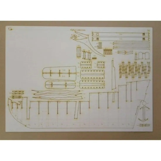 Laser Cutting for Orel 260/2 Galleon Flying Dutchman 1/100 Pirates of the Caribbean