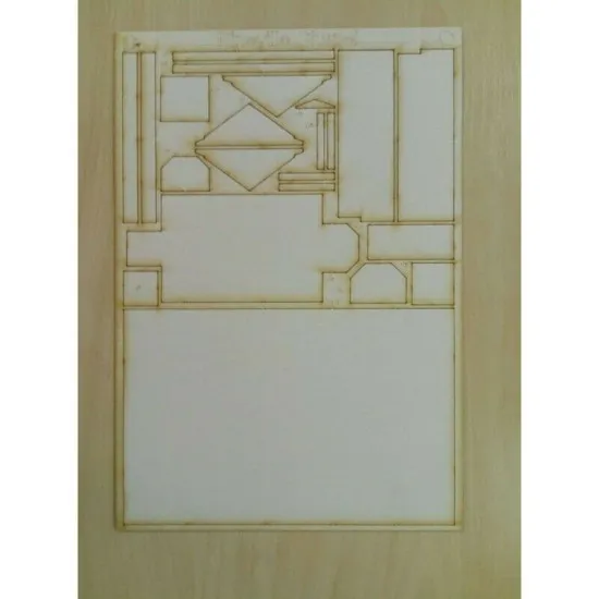 Laser Cutting for Orel 265/2 Chapel Pineville Chapel 1/150 Architecture USA, 1810