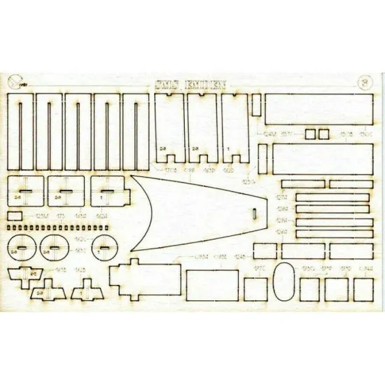 Laser Cutting for Orel 275/2 Armored cruiser Emden 1/200 Navy, Germany, 1909