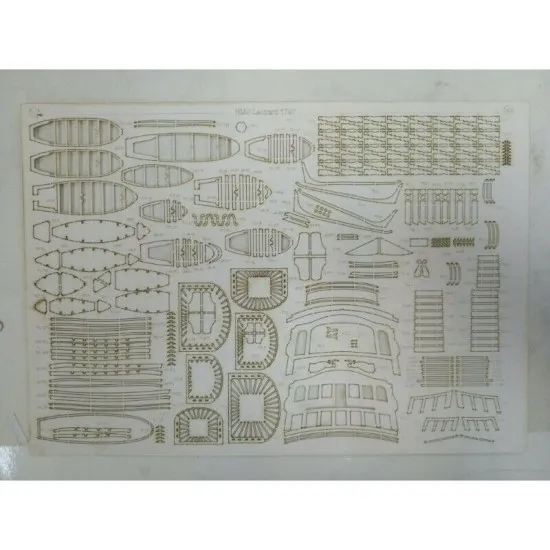 Laser Cutting for Orel 276/2 HMS battleship IV rank Leopard 1/100 Navy, United Kingdom, 1790