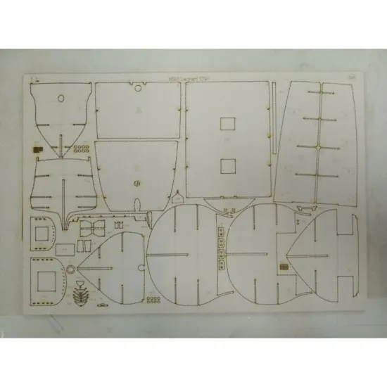 Laser Cutting for Orel 276/2 HMS battleship IV rank Leopard 1/100 Navy, United Kingdom, 1790