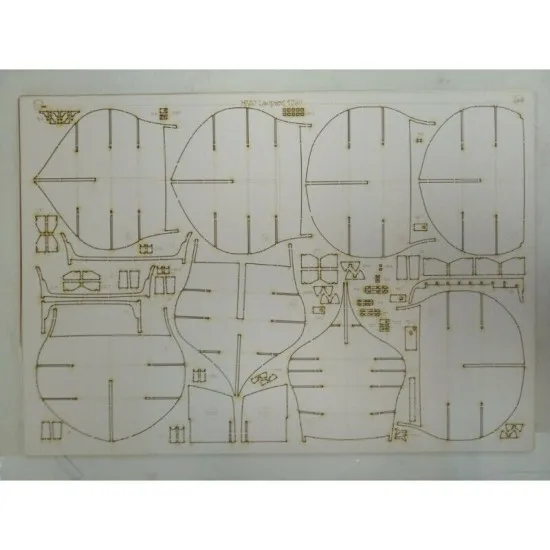 Laser Cutting for Orel 276/2 HMS battleship IV rank Leopard 1/100 Navy, United Kingdom, 1790