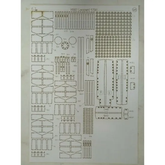 Laser Cutting for Orel 276/2 HMS battleship IV rank Leopard 1/100 Navy, United Kingdom, 1790