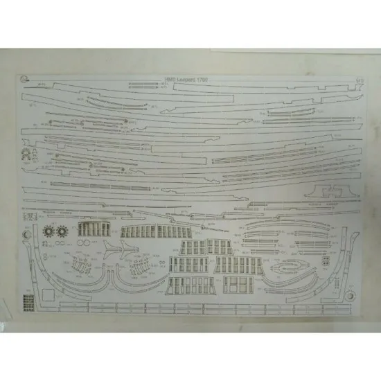 Laser Cutting for Orel 276/2 HMS battleship IV rank Leopard 1/100 Navy, United Kingdom, 1790