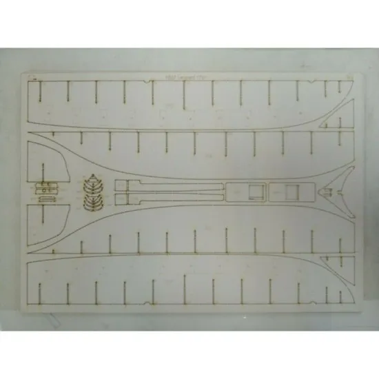 Laser Cutting for Orel 276/2 HMS battleship IV rank Leopard 1/100 Navy, United Kingdom, 1790