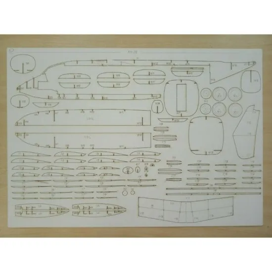 Laser Cutting for Orel 282/2 Transport and passenger aircraft An-28 1/33 Civil Aviation USSR, 1973