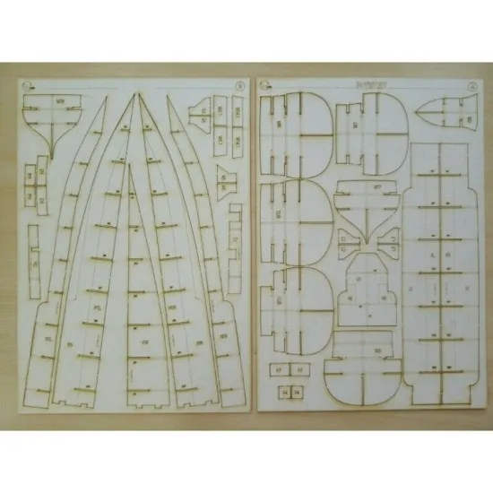 Laser Cutting for Orel 284/2 Armored cruiser Pothuau 1/200 Navy, France, 1897