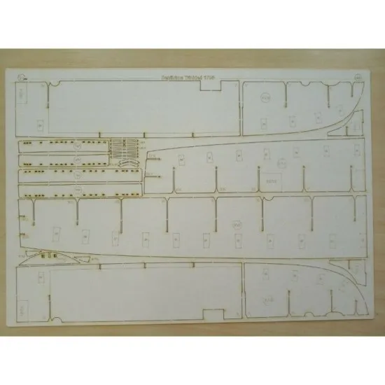 Laser Cutting for Orel 286/2 Battleship Santisima Trinidad 1/100 Navy, Spain, 1795