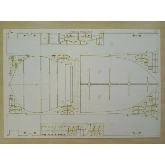 Laser Cutting for Orel 286/2 Battleship Santisima Trinidad 1/100 Navy, Spain, 1795