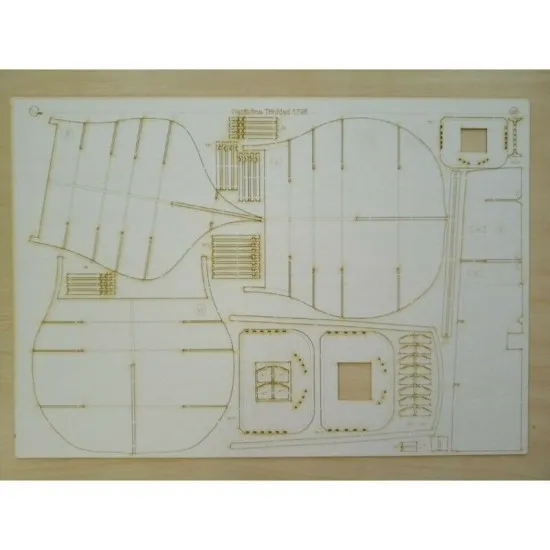 Laser Cutting for Orel 286/2 Battleship Santisima Trinidad 1/100 Navy, Spain, 1795