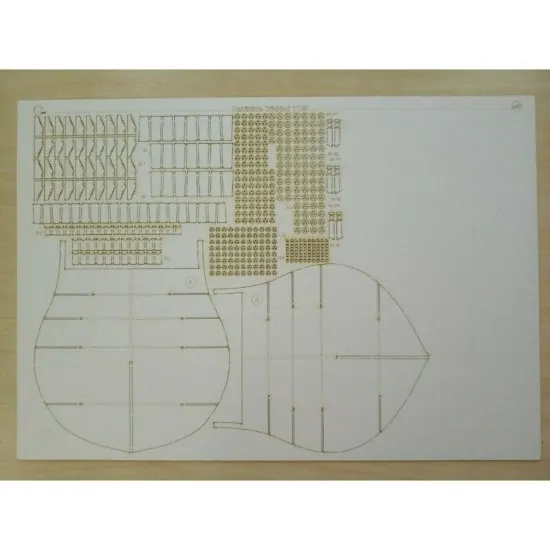 Laser Cutting for Orel 286/2 Battleship Santisima Trinidad 1/100 Navy, Spain, 1795