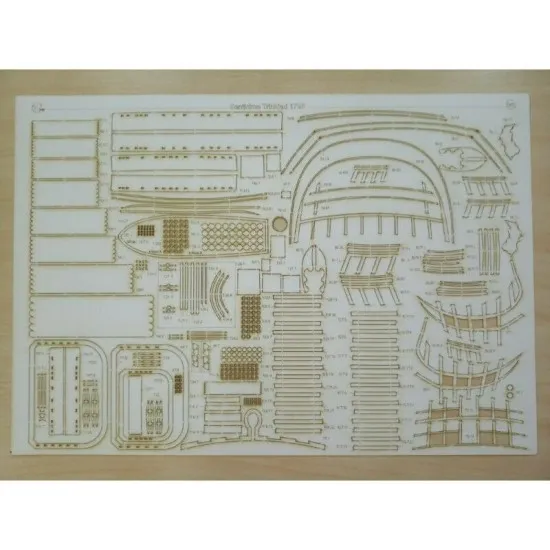 Laser Cutting for Orel 286/2 Battleship Santisima Trinidad 1/100 Navy, Spain, 1795