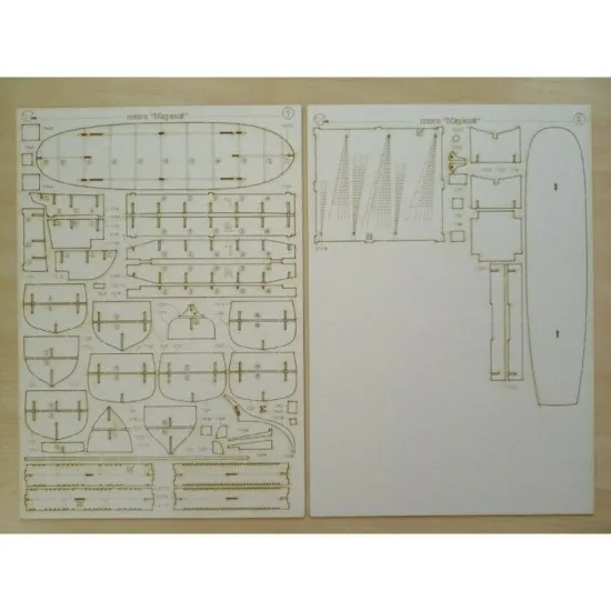 Laser Cutting for Orel 289/2 Sloop Mirny 1/200 Navy, Russia, 1819