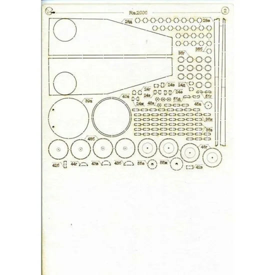 Laser Cutting for Orel 291/2 Fighter Reggiane Re.2000 Falco 1/33 Military Aviation, Italy, 1940