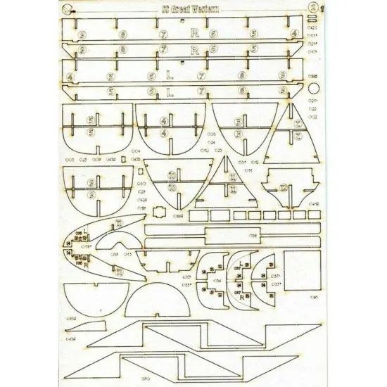Laser Cutting for Orel 292/2 Passenger ship Great Western 1/200 Civil Fleet, United Kingdom, 1838