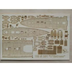 Wooden veneer decks for Orel 251/3 Armored cruiser class DEstrÃ©es 1/200