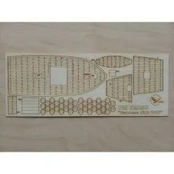 Wooden veneer decks for Orel 254/3 Genoese pink 1/100 Civil Fleet, Italy