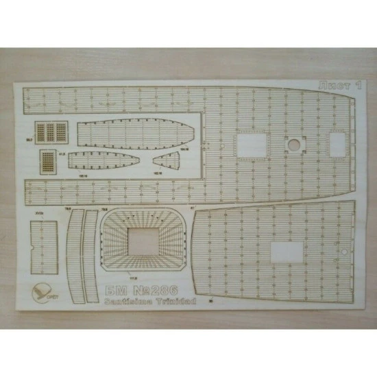 Wooden veneer decks for Orel 286/3 Battleship rank 