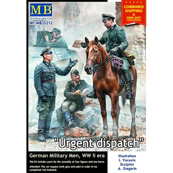 Master Box 35212 - 1/35 - Urgent Dispatch. German Military Men, WW II era