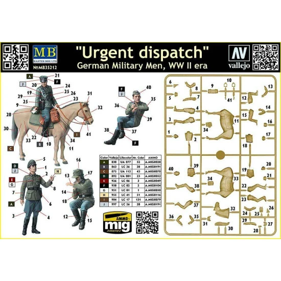 Master Box 35212 - 1/35 - Urgent Dispatch. German Military Men, WW II era