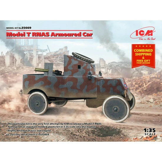 ICM 35669 - 1/35 - Model T RNAS Armoured Car Plastic model kit