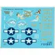 Decal for North American B-25C/D Mitchell Pin-Up Nose Art and Stencils 1/72 Scale Foxbot 72-023, Part 1