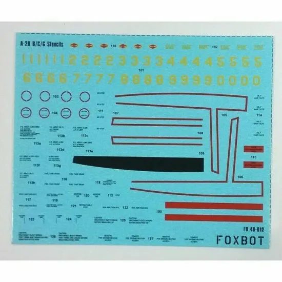 Douglas A-20 Boston Pin-Up Nose Art and Stencils 1/48 Scale Foxbot 48-020 Part 2