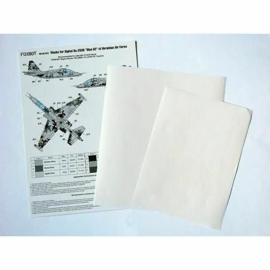 Digital Masks for Su-25UB Blue 62, Ukranian Air Forces, digital camouflage (Use + Foxbot Decal) 1/48 Scale Foxbot FM 48-010
