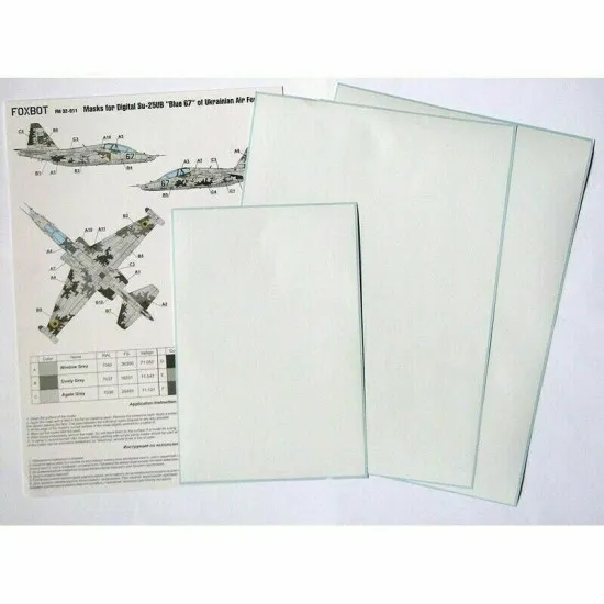 Digital Masks for Su-25UB Blue 67, Ukranian Air Forces, digital camouflage (Use + Foxbot Decal) 1/32 Scale Foxbot FM 32-011