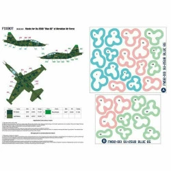 Masks for Su-25UB Blue 65, Ukranian Air Forces, clover camouflage (Use + Foxbot Decal) 1/32 Scale Foxbot FM 32-013
