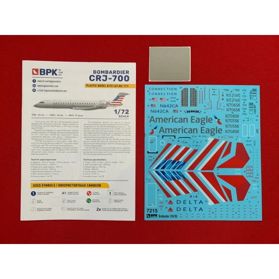 BPK 7215 - 1/72 - Bombardier CRJ-700 airplane Scale model kit
