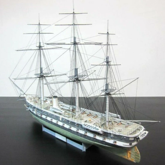 Paper Model Kit Sailing-screw frigate Oleg 1/200 Orel 300 Navy, Russia, 1860