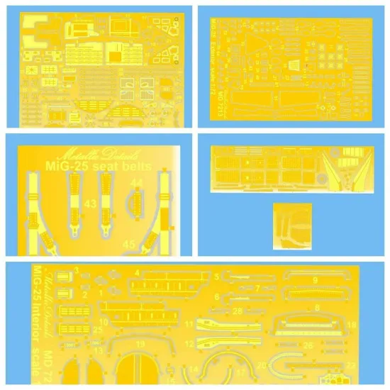 Bundle Metallic Details 1/72 MD7211+MD7212+MD7213+MD7214+MD7215 Detailing Set