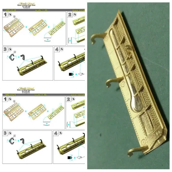 Bundle Metallic Details 1/48 MD4829+MD4830 F/A-18F Nose landing gear door