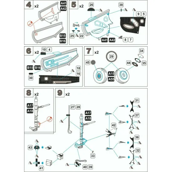 Bundle Metallic Details 1/48 MD4838+MD4839 Su-27 LG + Ejection seat K-36L-3.5