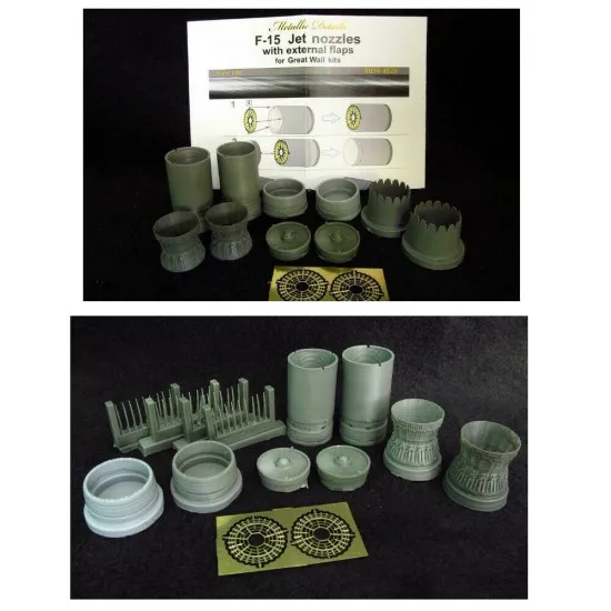 Bundle Metallic Details 1/48 MDR4827+MDR4828 F-15. Jet nozzles external flaps