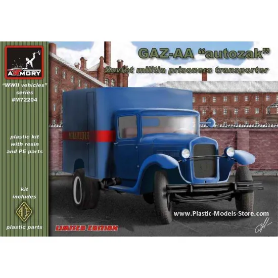 GAZ-AA prisoners transporter Resin and PE parts 1/72 Armory M72204