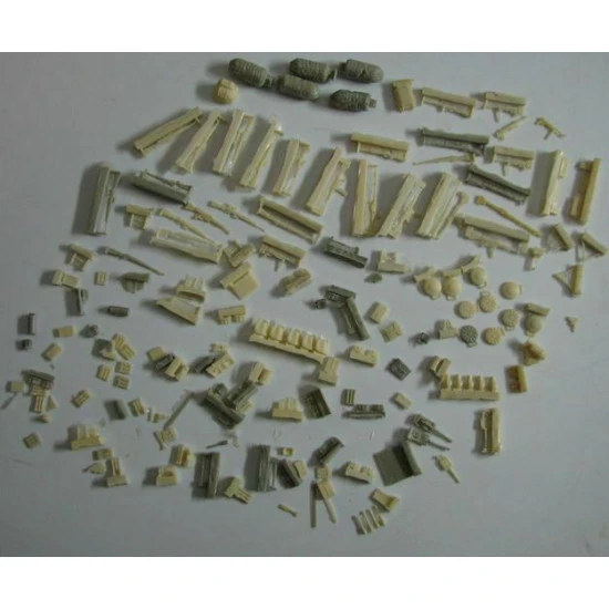 Dnepro Model DM3521 - 1/35, German accessories set, Resin kit, parts - 181 pcs