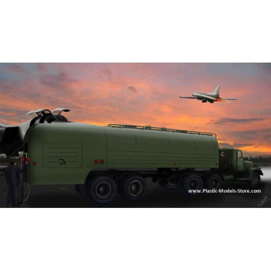 RESIN TZ-22 heavy airfield refueler bowzer full kit (incl. E-Class KrAZ-258) PE parts 1/72 Armory M72301a