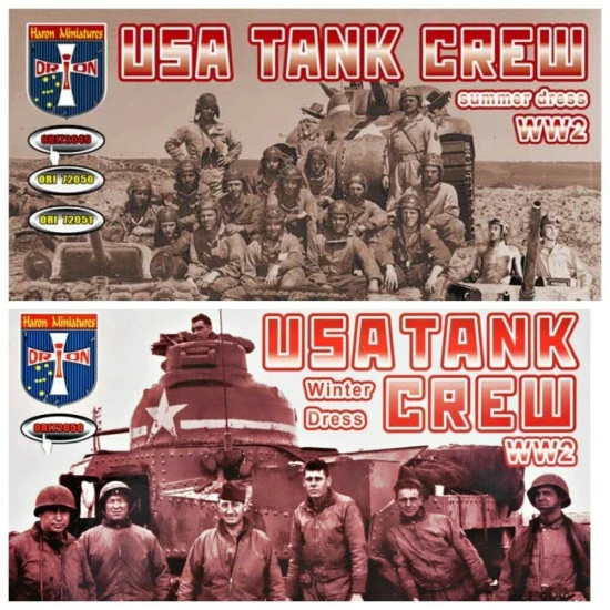 Bundle lot of Orion 72049+72050 WWII US Tank Crew Summer+ Winter Dress1/72 scale