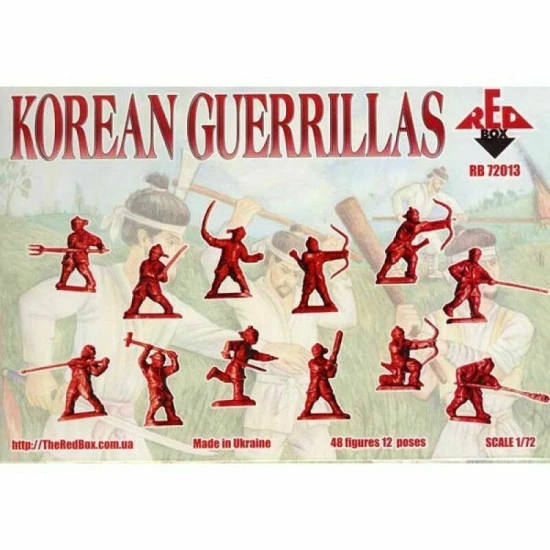 Bundle lot of Red Box Korean Heavy Infantry + Guerrillas 72013+72014 1/72 scale