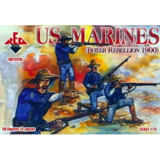 Bundle lot of Red Box US Marines, Boxer Rebellion 1900 72016+72017 1/72 scale