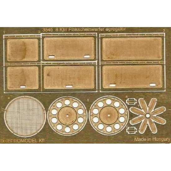 Dnepro Model DM3545 - 1/35 8 KW Flakscheinwerfer agregator WWII, scale model kit