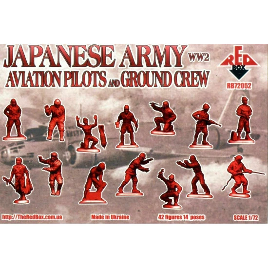 Bundle lot of Red Box WWI Japanese Army+Pilots+Kamikaze 72048+72052+72053 1/72