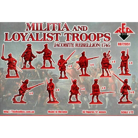 Bundle lot of Red Box Jacobite Rebellions British Infantry72049+72050+72051 1/72