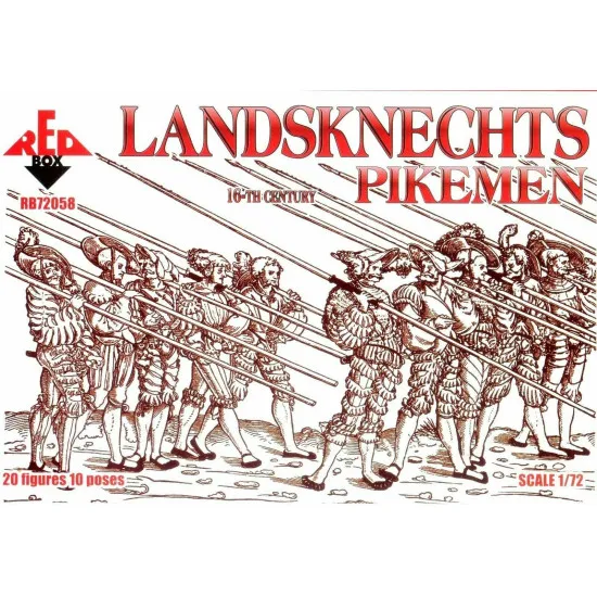Bundle lot of Red Box Landsknechts 16 Century 72057+72058+72059 1/72 scale